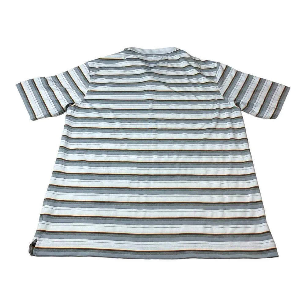 Nike Golf Polo Shirt Dri Fit Mens Large Striped Short Sleeve Adult Casual - Picture 4 of 6